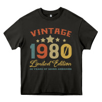 Asphalt Vintage 1980 Clothes 40 Years Old Retro 40th Birthday Heavy Core Tee - Bettercallsaul