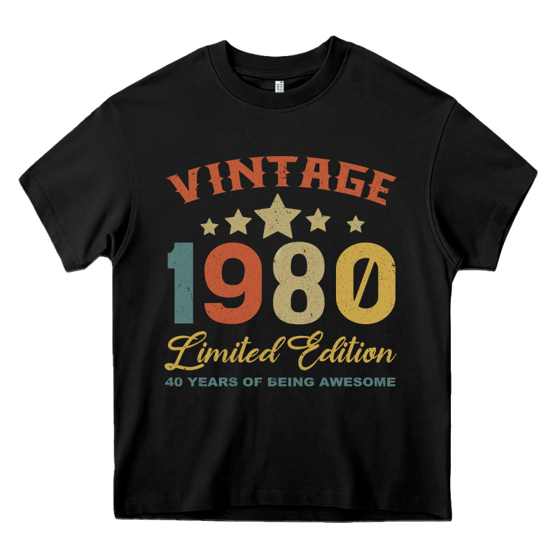 Vintage 1980 Clothes 40 Years Old Retro 40th Birthday Heavy Core Tee by Bettercallsaul | Teevron