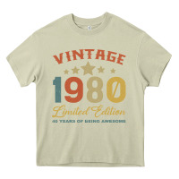 Mossy Vintage 1980 Clothes 40 Years Old Retro 40th Birthday Heavy Core Tee - Bettercallsaul