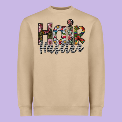 Hair Hustler Heavyweight Sweatshirt Designed By Sublimationcraftshop