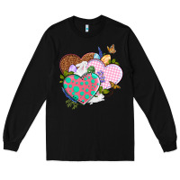 Black Easter Day Western Easter hearts Long Sleeve Tee - OliviaCreatesArt