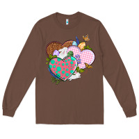 Chestnut Easter Day Western Easter hearts Long Sleeve Tee - OliviaCreatesArt