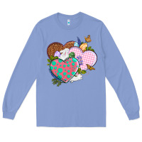 Colony Blue Easter Day Western Easter hearts Long Sleeve Tee - OliviaCreatesArt