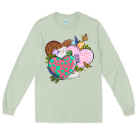 Matcha Easter Day Western Easter hearts Long Sleeve Tee - OliviaCreatesArt