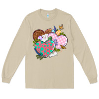 Mushroom Easter Day Western Easter hearts Long Sleeve Tee - OliviaCreatesArt