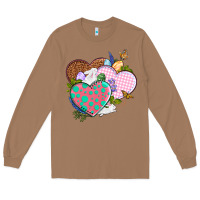 Toasted Coconut Easter Day Western Easter hearts Long Sleeve Tee - OliviaCreatesArt