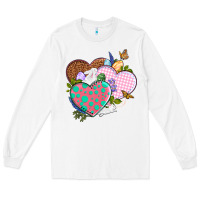 White Easter Day Western Easter hearts Long Sleeve Tee - OliviaCreatesArt