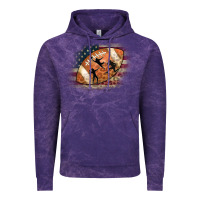 Cloud Purple American Football Flag Players Vintage Hoodie - CowCowDesign