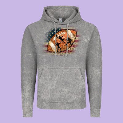 American Football Flag Players Vintage Hoodie Designed By Cowcowdesign