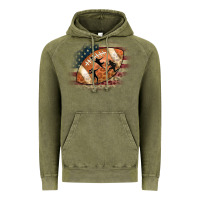 Vintage Olive American Football Flag Players Vintage Hoodie - CowCowDesign