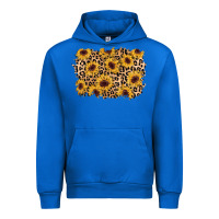 Cobalt sunflower leopard background Urban Hoodie - AdoDesignShop