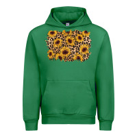 Emerald sunflower leopard background Urban Hoodie - AdoDesignShop