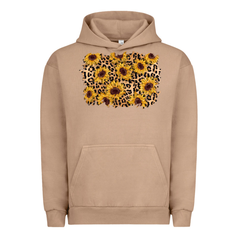 Sunflower Leopard Background Urban Hoodie by AdoDesignShop | Teevron
