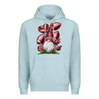 Blue Mist American Football Gnome Premium Hoodie - CowhideDigitalArt
