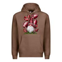 Chestnut American Football Gnome Premium Hoodie - CowhideDigitalArt