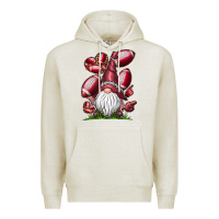 Oatmeal Heather American Football Gnome Premium Hoodie - CowhideDigitalArt