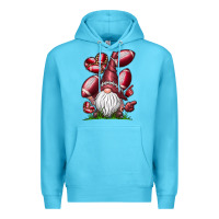 Ocean Blue American Football Gnome Premium Hoodie - CowhideDigitalArt