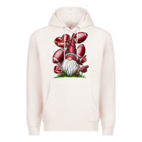 Pale Pink American Football Gnome Premium Hoodie - CowhideDigitalArt