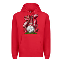 Red American Football Gnome Premium Hoodie - CowhideDigitalArt