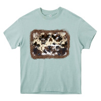 Arona Cowhide Leopard Background Heavy Core Tee - JahusDesignShop