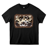 Black Cowhide Leopard Background Heavy Core Tee - JahusDesignShop