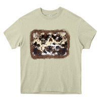 Mossy Cowhide Leopard Background Heavy Core Tee - JahusDesignShop