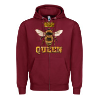 Burgundy queen bee Zipper Hoodie - Artiststas