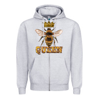 Heather Grey queen bee Zipper Hoodie - Artiststas