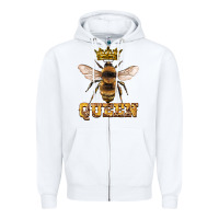 White queen bee Zipper Hoodie - Artiststas