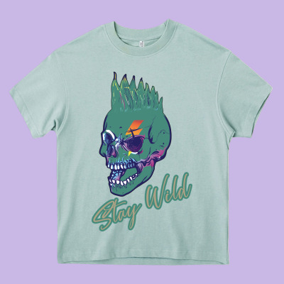 Stay Wild Heavy Core Tee Designed By Bettercallsaul