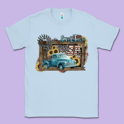 Small Town Usa Truck 4th Of July Classic Tee Designed By Howdyjamesfarm