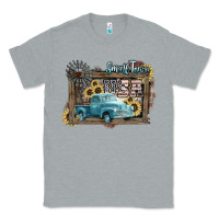 Heather Grey Small town USA truck 4th of july Classic Tee - HowdyJamesFarm