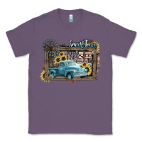 Lavender Small town USA truck 4th of july Classic Tee - HowdyJamesFarm
