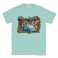 Seafoam Small town USA truck 4th of july Classic Tee - HowdyJamesFarm