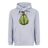 Heather Grey gourd green pumpkin Heavyweight Hoodie - BarkalooDesign