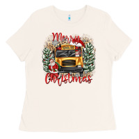 Bone merry christmas school bus Ladies Tee - texasbilliewilder