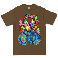 Cacao autism awareness with boxing gloves Premium Tee - NancyCooperArtShop