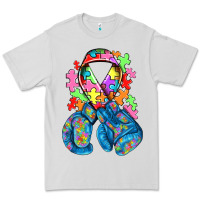 Dove Grey autism awareness with boxing gloves Premium Tee - NancyCooperArtShop