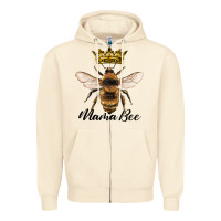 Sandshell mama bee with crown Zipper Hoodie - Artiststas