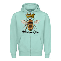 Seafoam mama bee with crown Zipper Hoodie - Artiststas