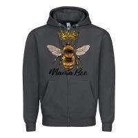 Smoke mama bee with crown Zipper Hoodie - Artiststas