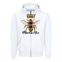 Mama Bee With Crown Zipper Hoodie | Teevron
