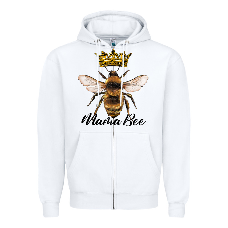 Mama Bee With Crown Zipper Hoodie by Artiststas | Teevron