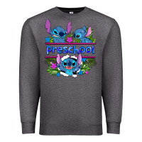 Charcoal Heather preview flower stitch blue preschool Premium Sweatshirt - AdoDesignShop