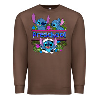 Chestnut preview flower stitch blue preschool Premium Sweatshirt - AdoDesignShop