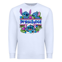 White preview flower stitch blue preschool Premium Sweatshirt - AdoDesignShop