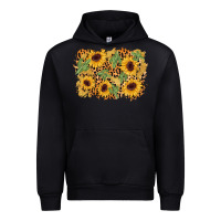 Black cactus leopard sunflower glitter background Urban Hoodie - AdoDesignShop