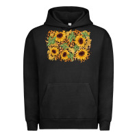 Pigment Black cactus leopard sunflower glitter background Urban Hoodie - AdoDesignShop