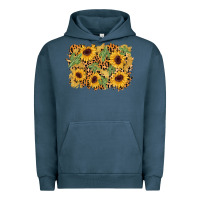 Pigment Midnight Navy cactus leopard sunflower glitter background Urban Hoodie - AdoDesignShop