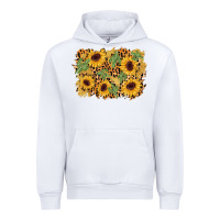 White cactus leopard sunflower glitter background Urban Hoodie - AdoDesignShop